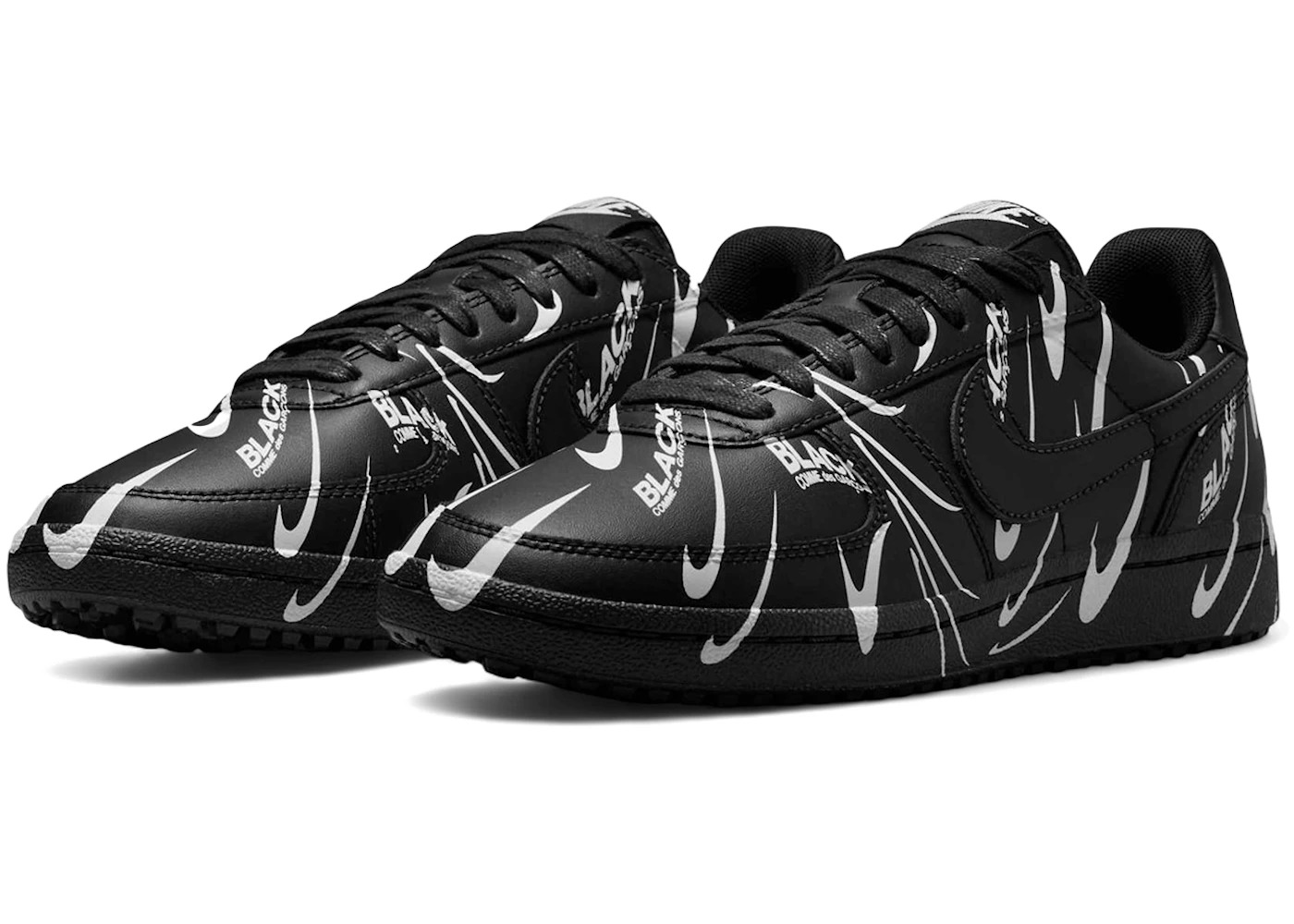 Nike Field General '82 BLACK Comme des Garçons Black White All-Over Print (Women's) - 1