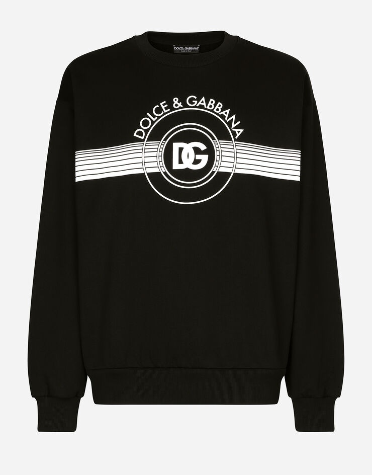 Jersey sweatshirt with DG logo print - 1
