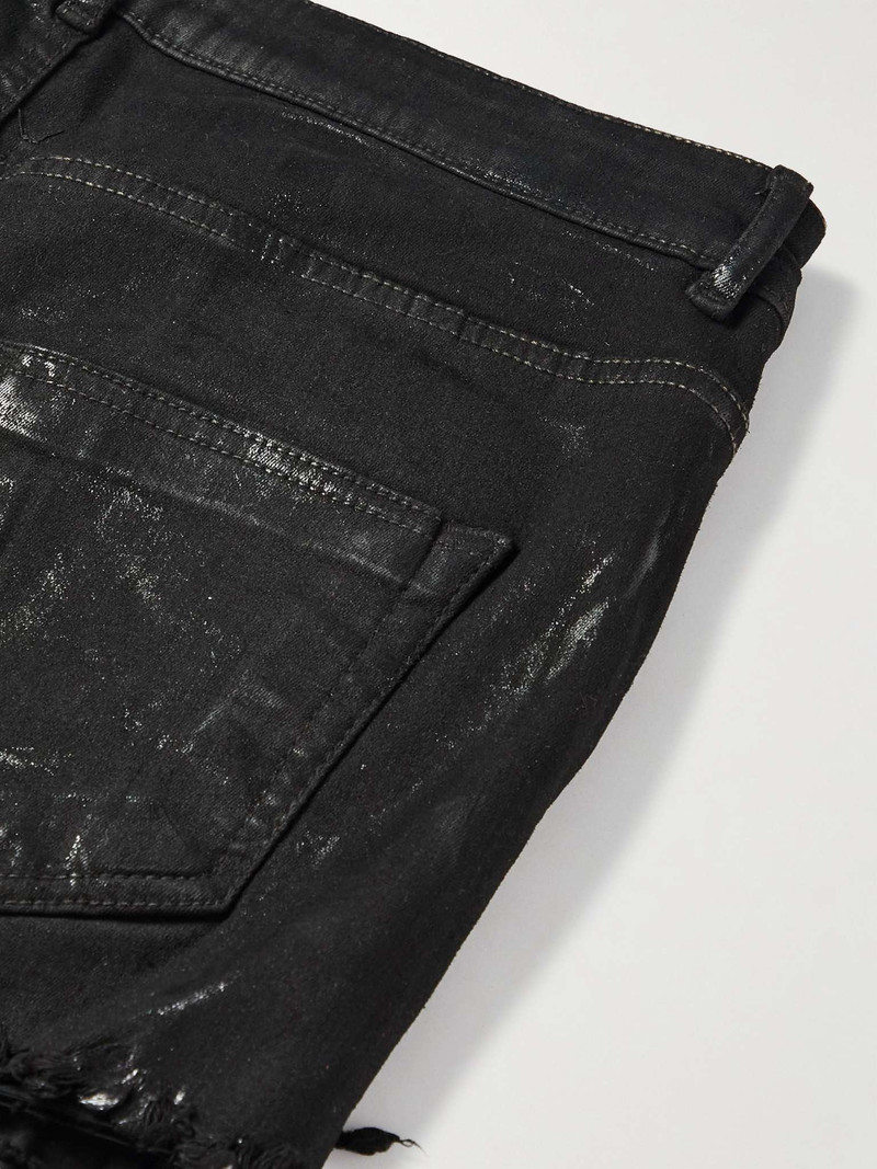 Detroit Slim-Fit Distressed Paint-Splattered Coated Jeans 5