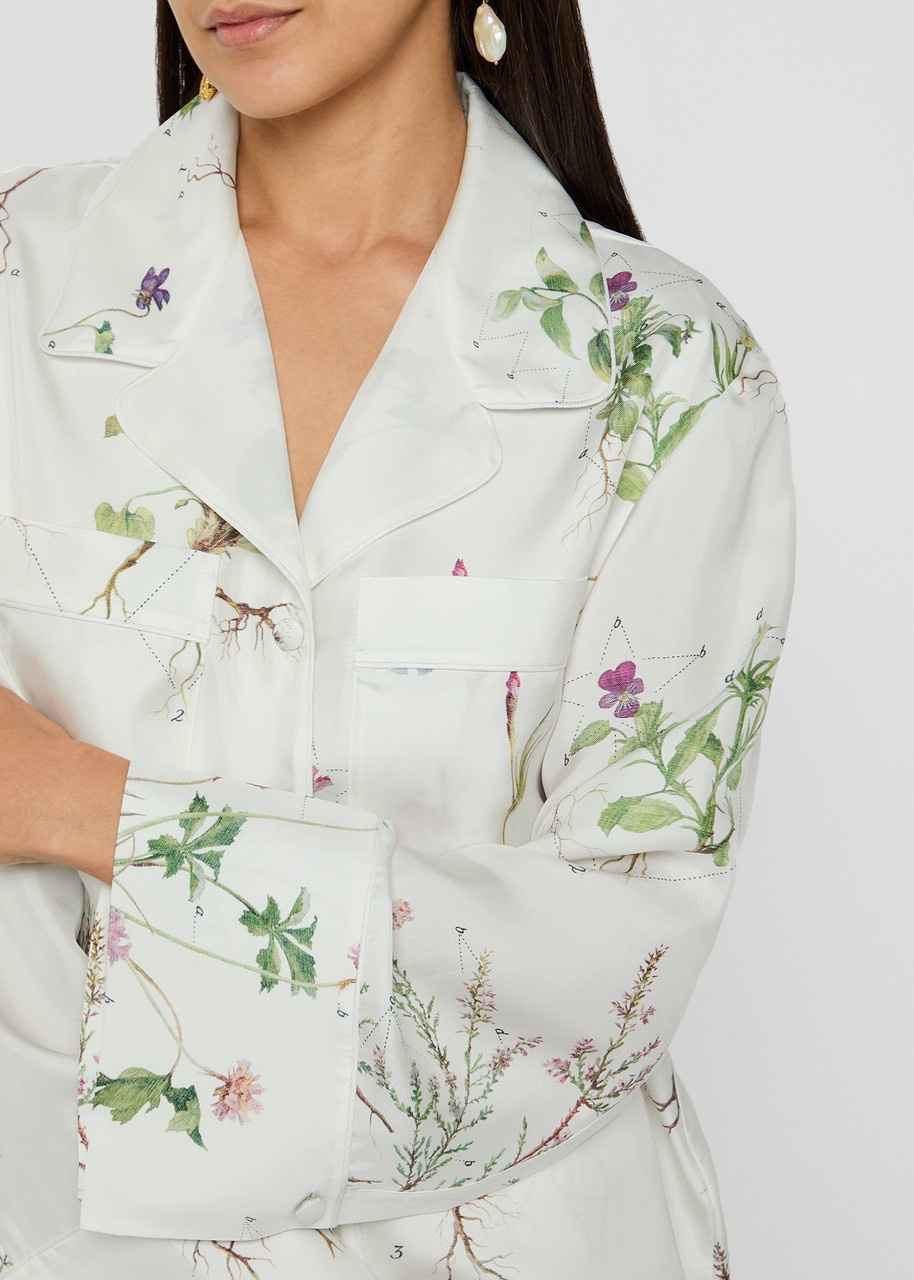 Erdem Printed Silk Pyjama Shirt - 5