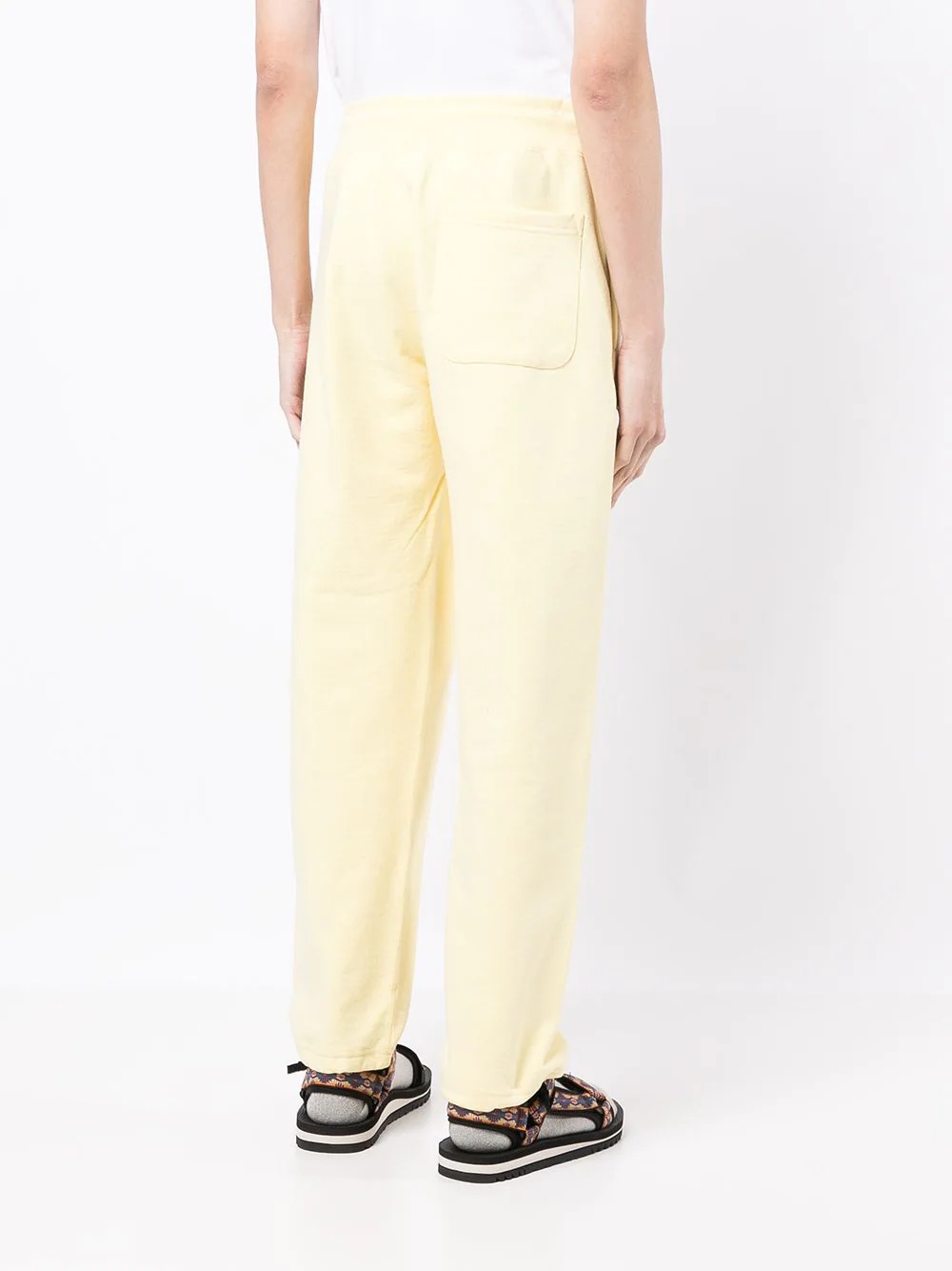 drawstring-waist cotton track trousers - 5