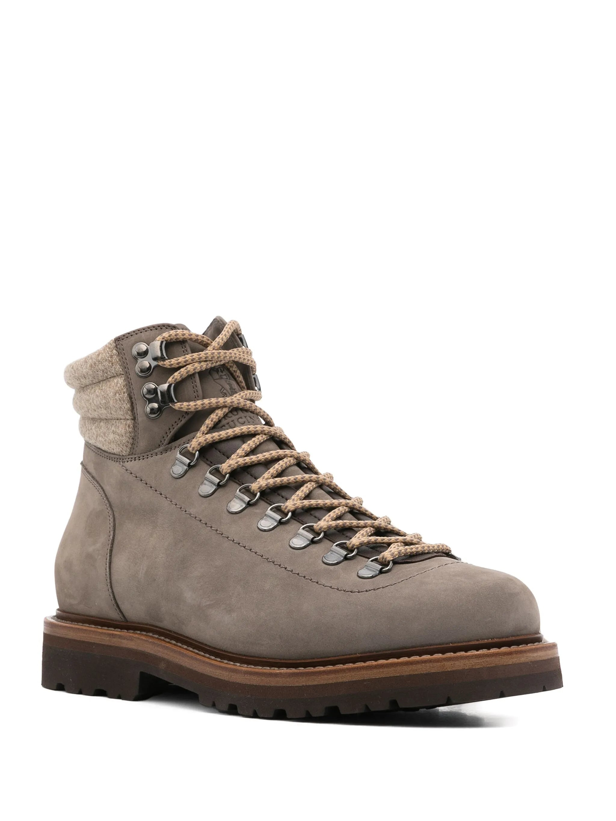 wool-insert nubuck boots - 2