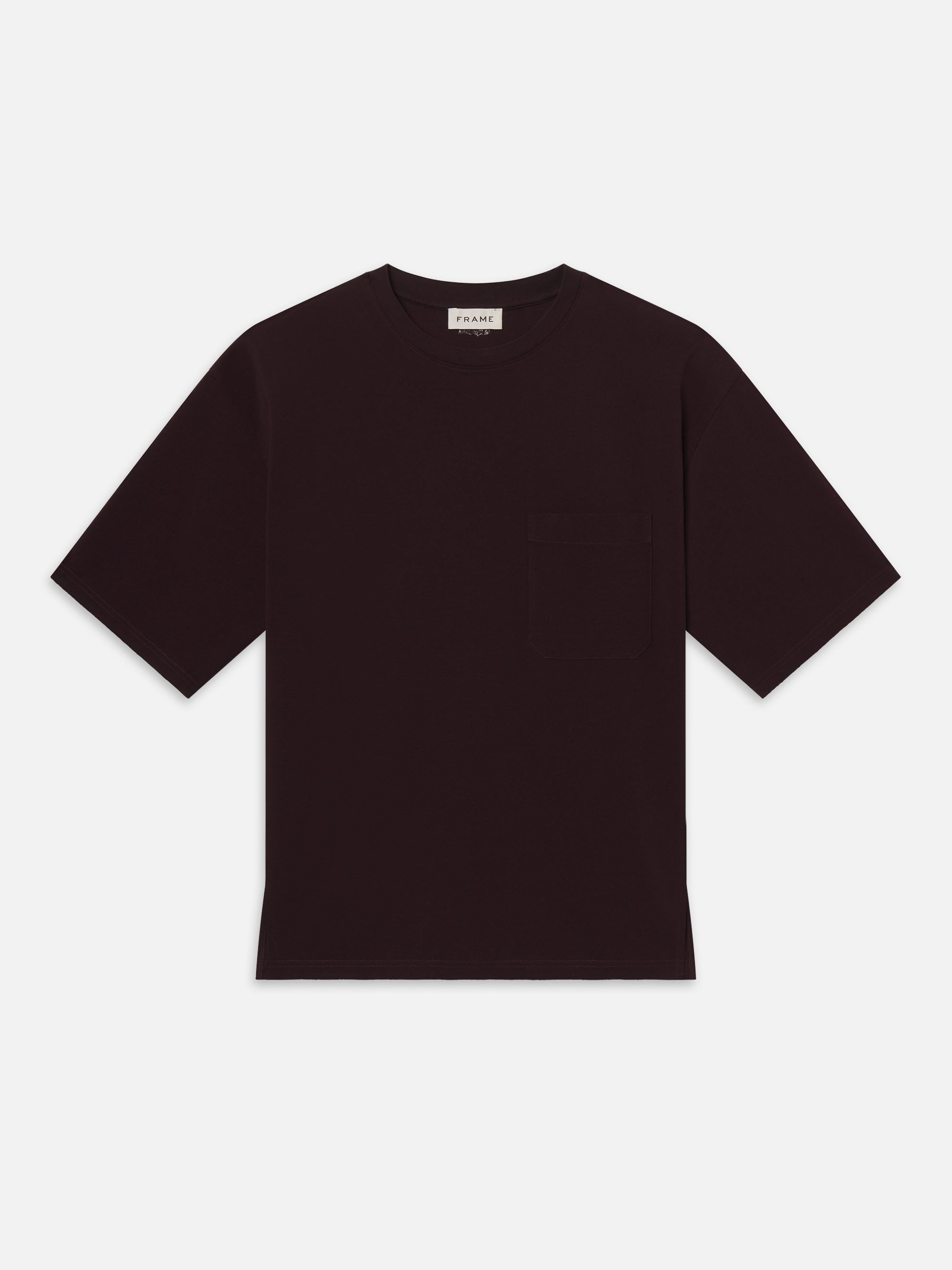 Pique Relaxed Tee in Burgundy - 1