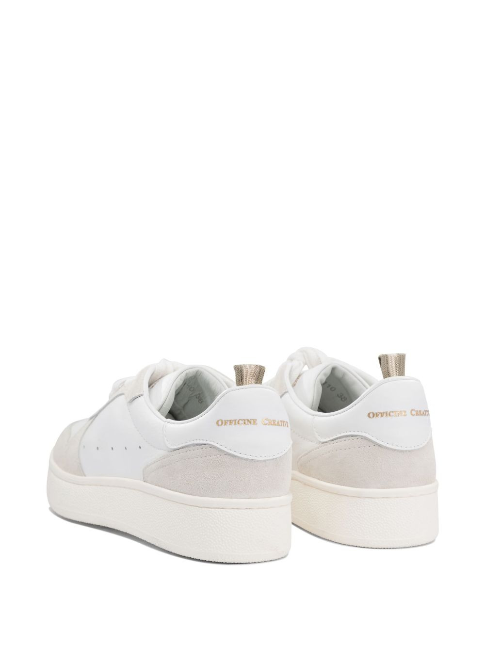 perforated suede leather trainers - 3