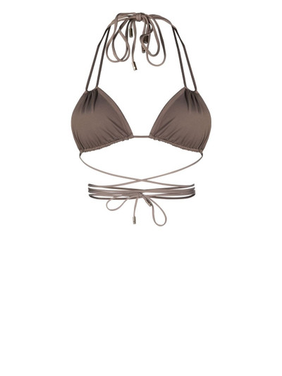 SAINT LAURENT wrap-around bikini top outlook