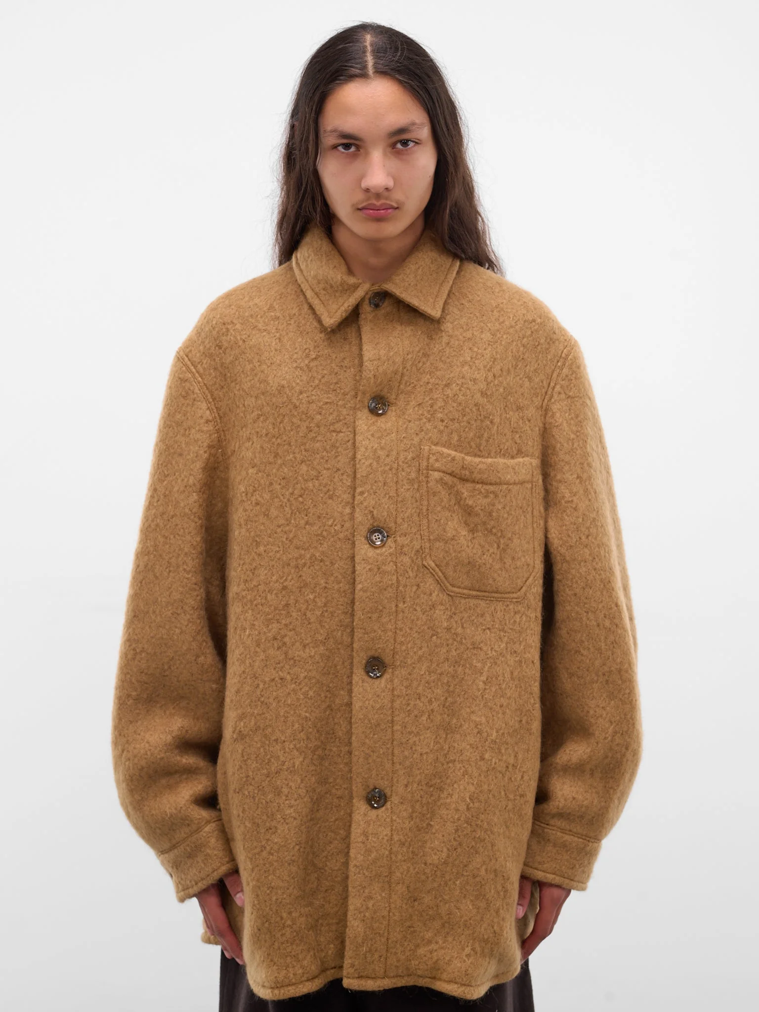 Camel Mohair-Blend Painter's Jacket - 1