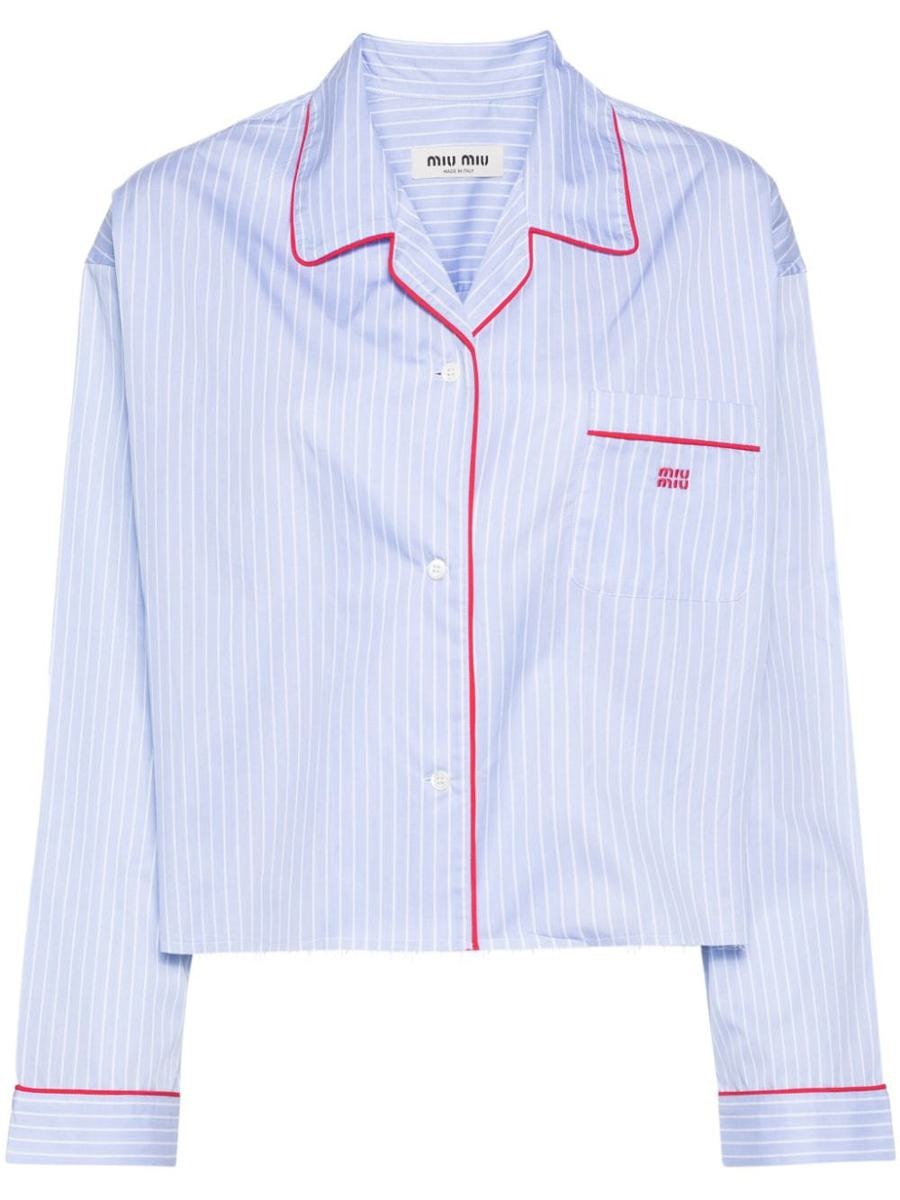 Miu Miu Embroidered-Logo Shirt - 1