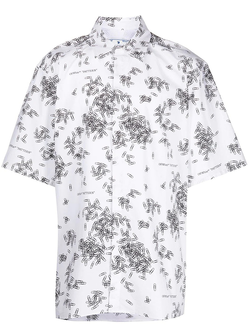 paperclip-print cotton shirt 1