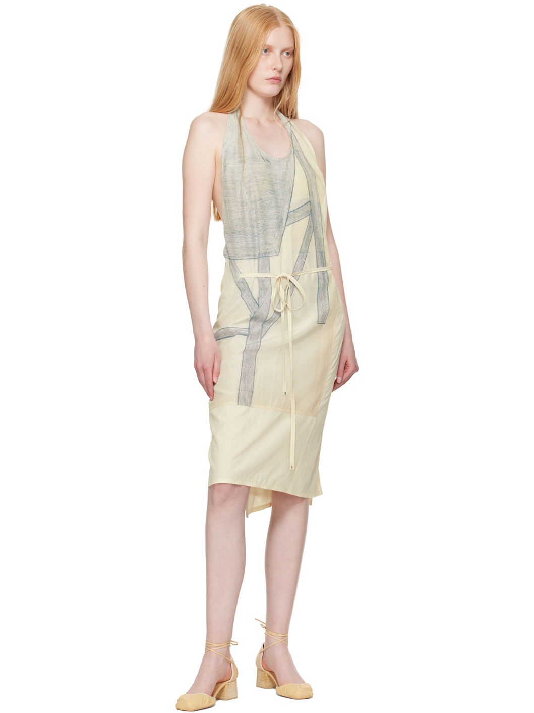 Off-White Philippe Weisbecker Apron Midi Dress - 4