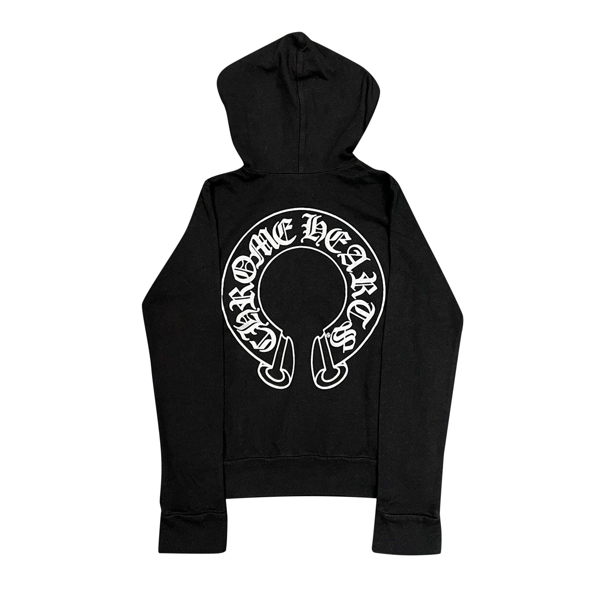 Chrome Hearts Scroll Horseshoe Hoodie 'Black/Silver' - 2