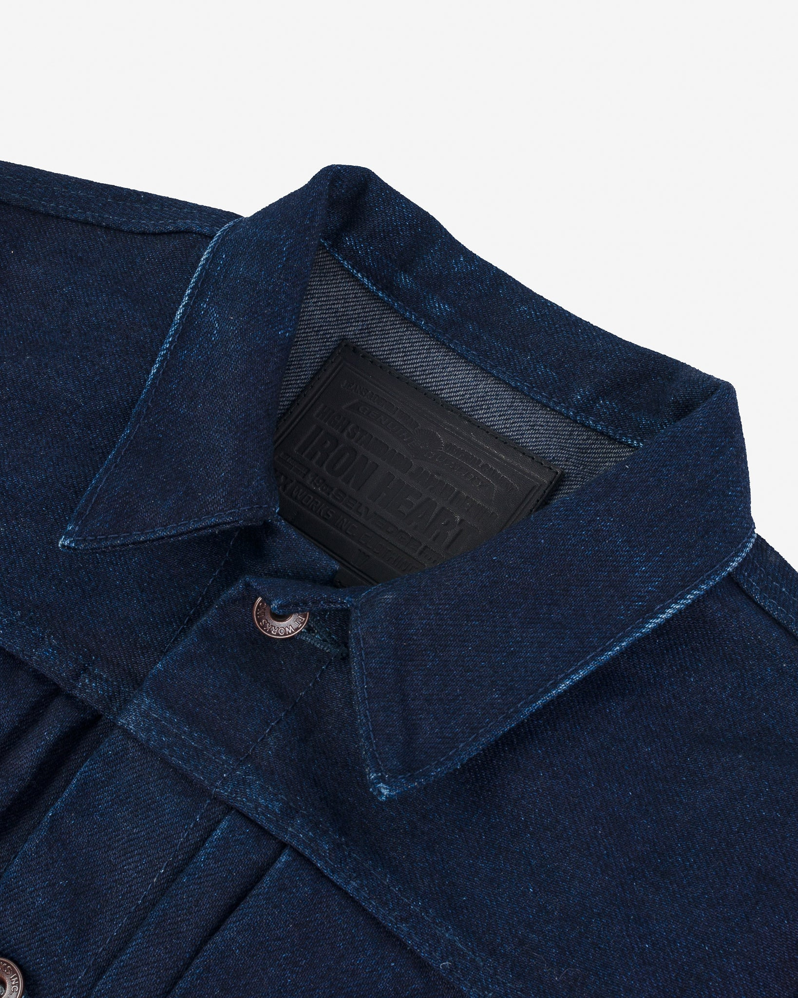 IHJ-140-IG 19oz Selvedge Denim Type I Jacket - Indigo/Grey - 7