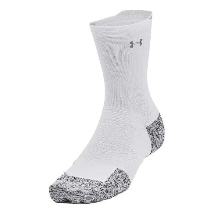 Under Armour ArmourDry Run Cushion Mid-Crew Socks 'White Grey' 1376076-100 - 1