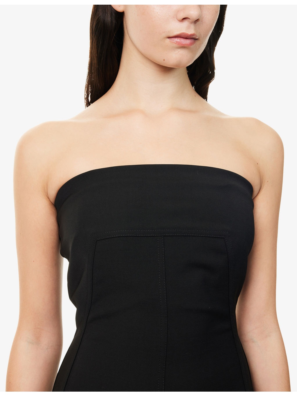 Bustier Split Cotton-Blend Gown - 5