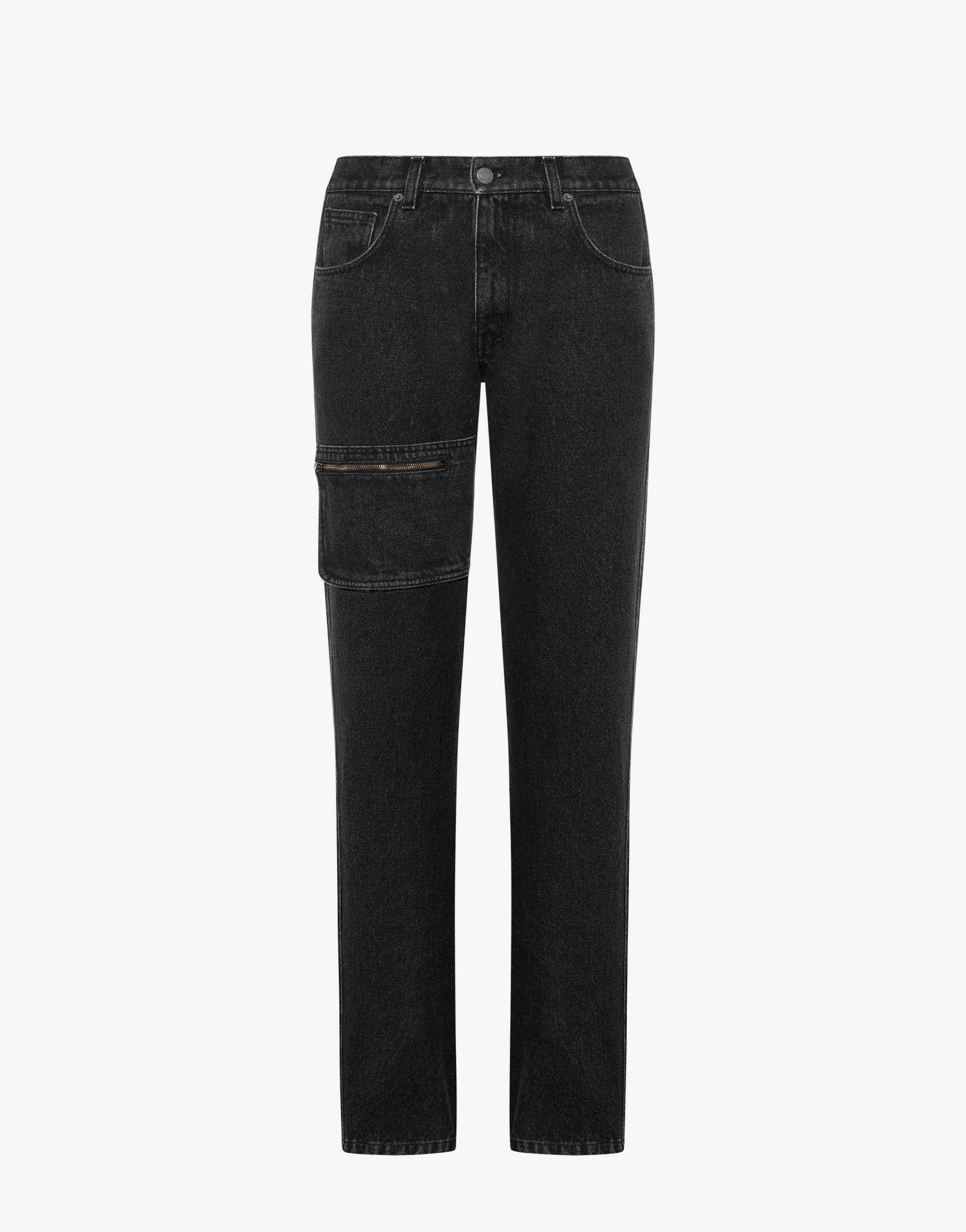 DOUBLE SMILEY®LABEL ORGANIC DENIM TROUSERS - 1