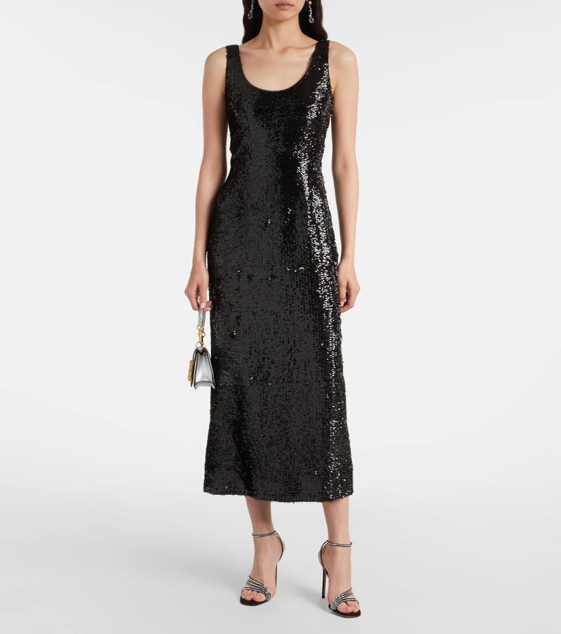 EMILIA WICKSTEAD Tippini sequined midi dress outlook