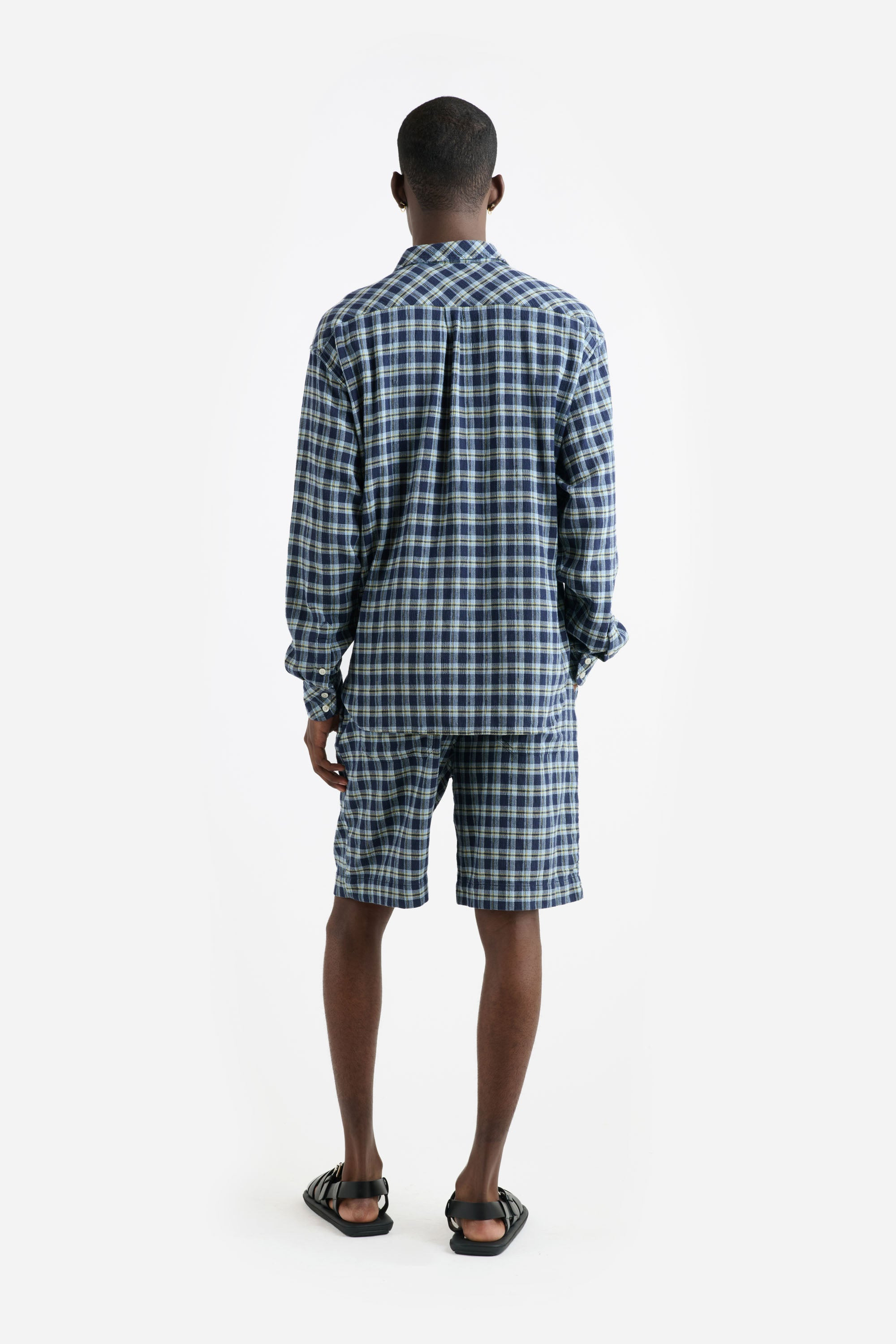 DUNE PLAID FRINGE BEACH SHORT - 3