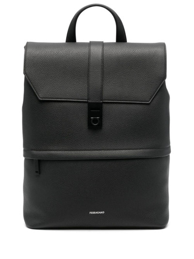 FERRAGAMO logo-debossed leather backpack outlook