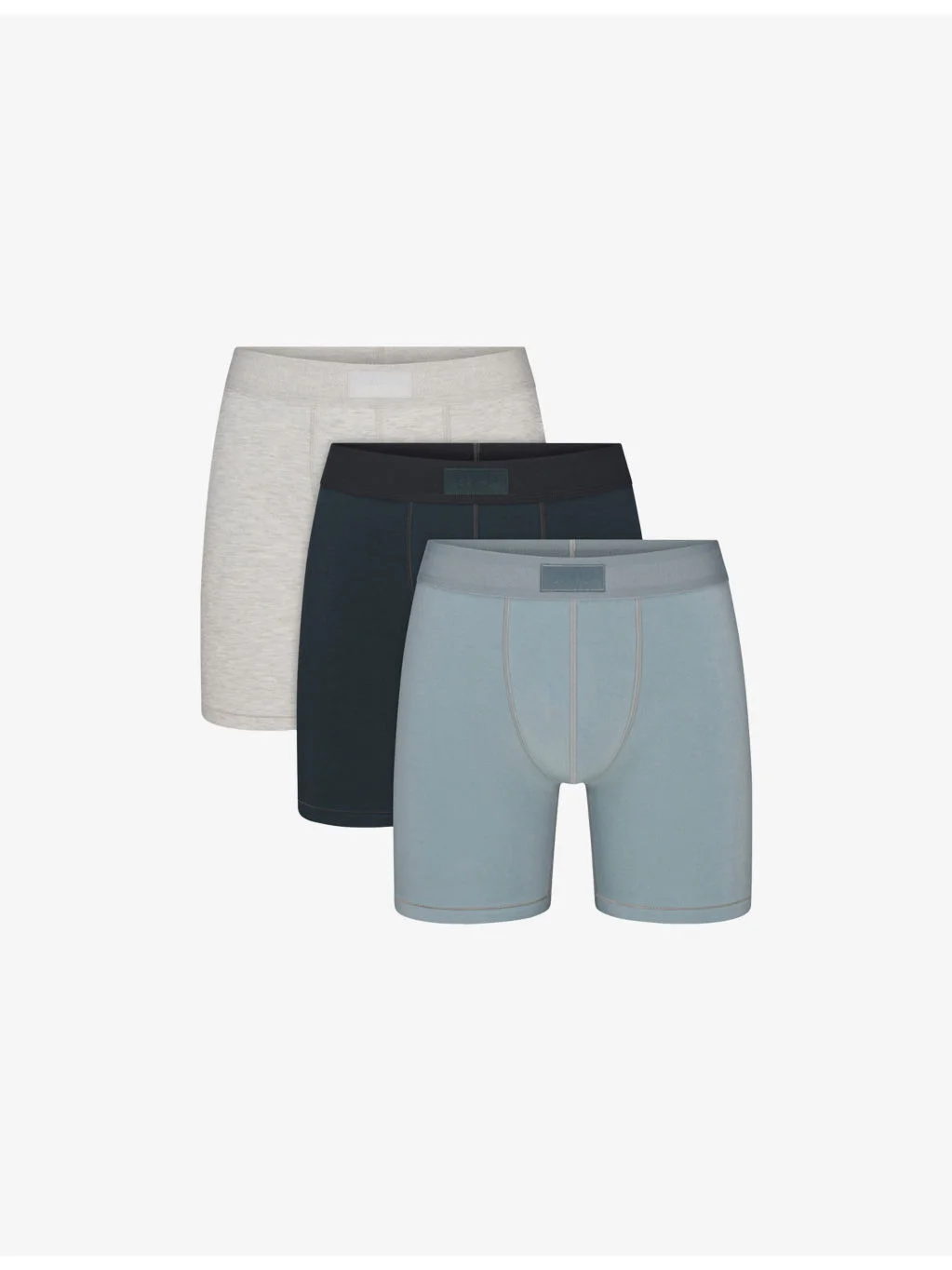 Branded-Waisband Pack of Three Cotton-Blend Boxer Briefs - 1