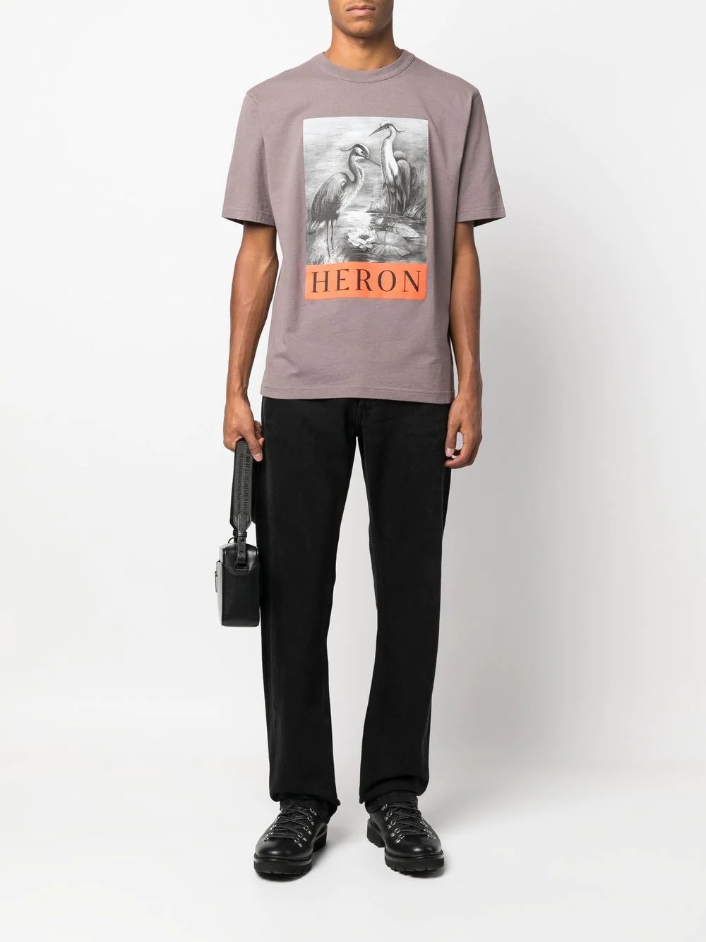 Heron-print cotton T-shirt - 2