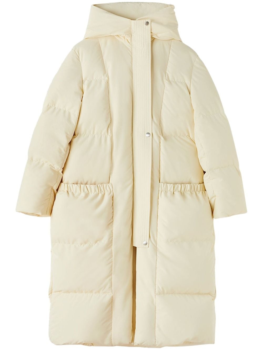 hooded quilted down coat - 1