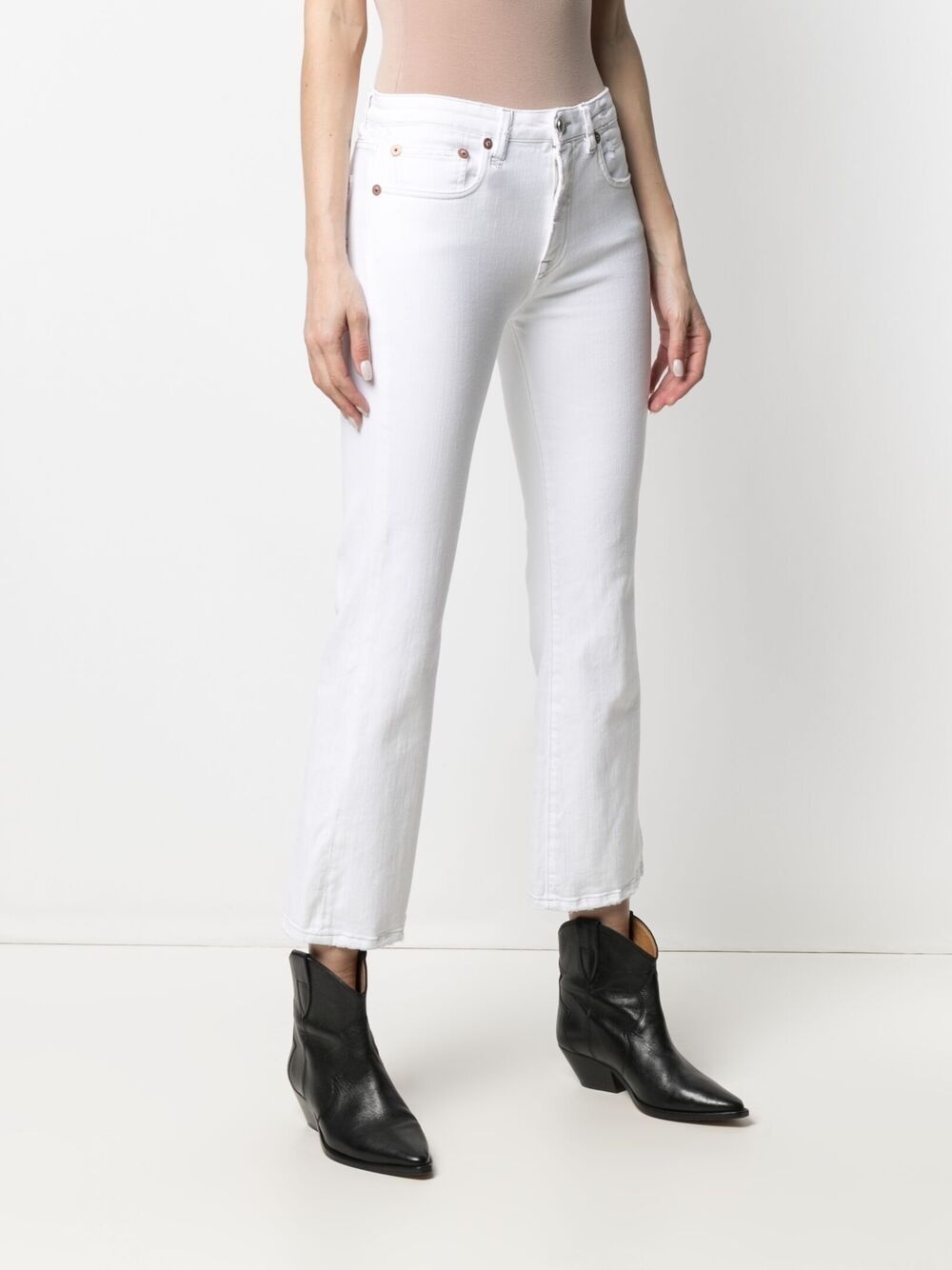flared cropped jeans - 3