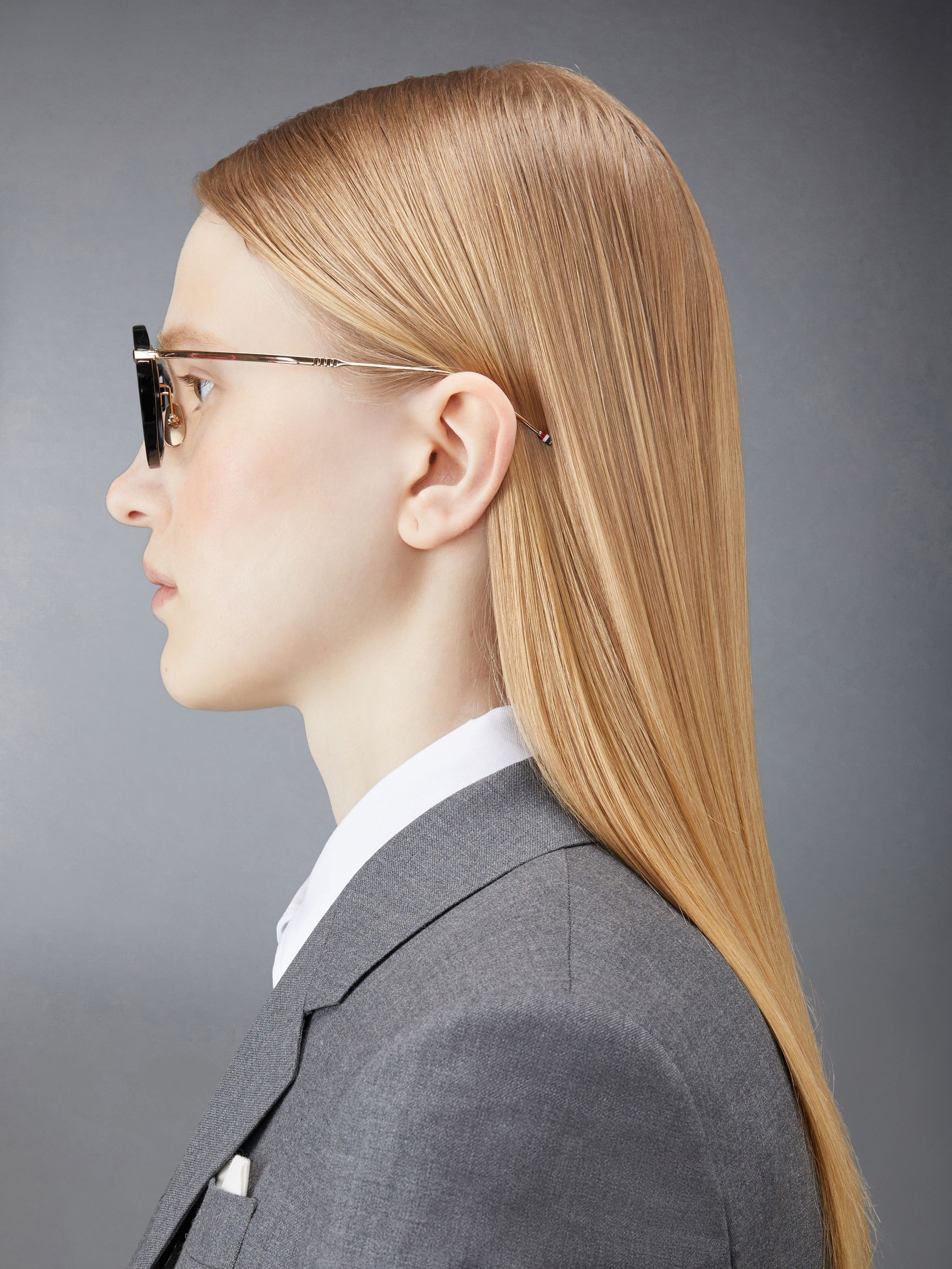 Acetate And Titanium Rectangular Aviator Eyeglasses - 3