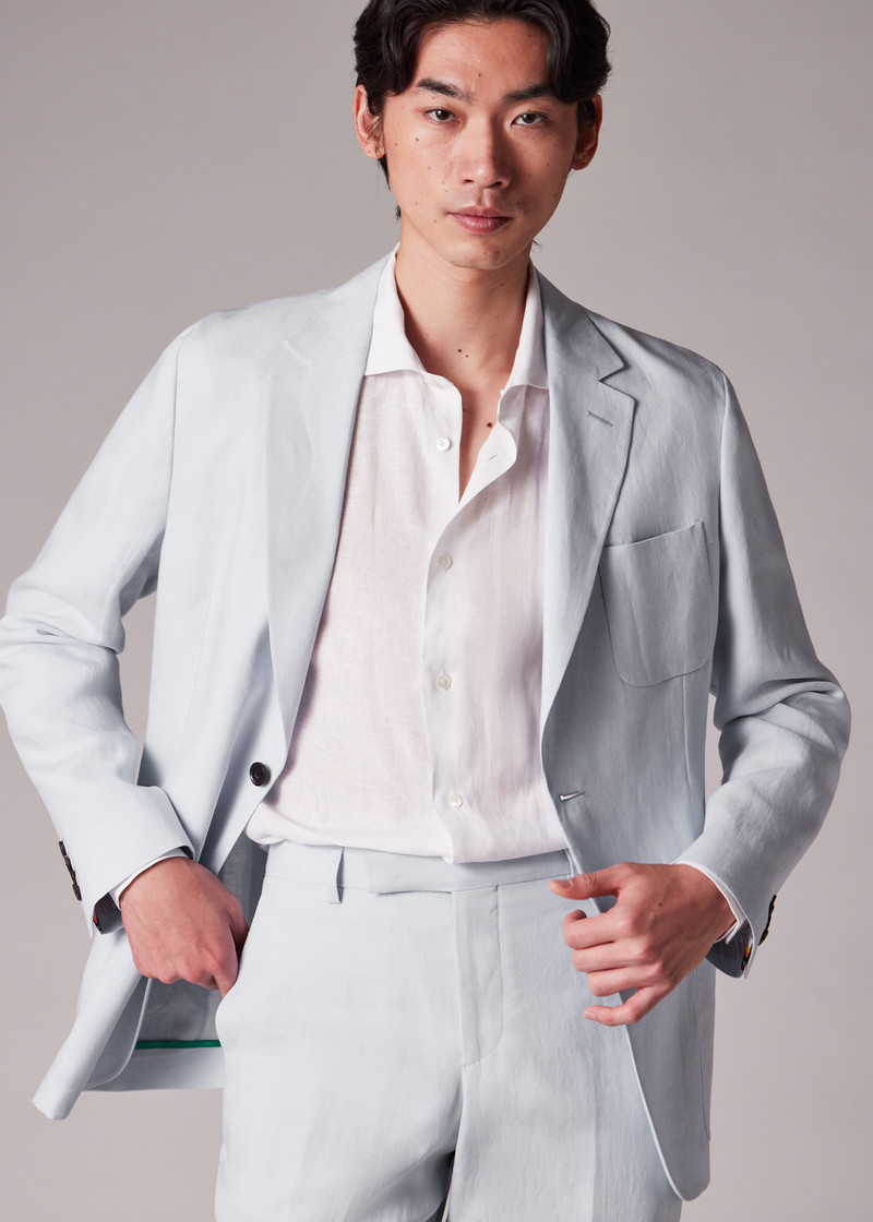 Pale Blue Linen Suit 12