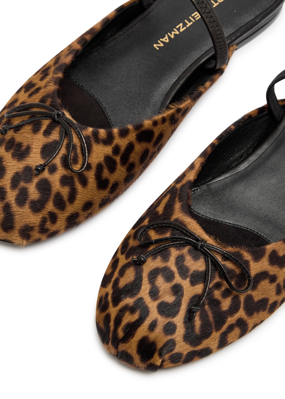 Stuart Weitzman Prima Leopard-print Calf-hair Ballet Mules - 3