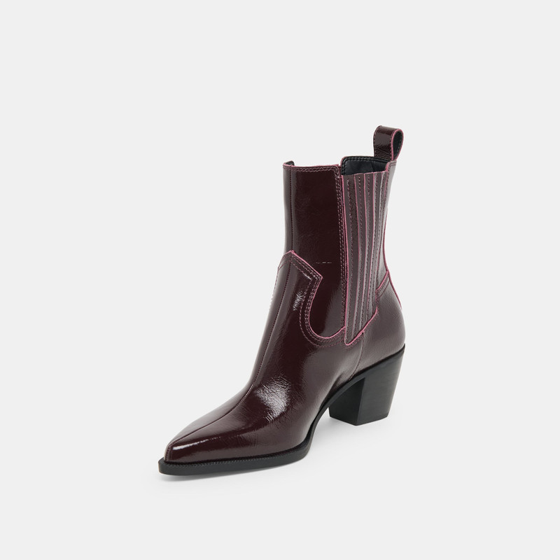 SLIM BOOTIES MULBERRY CRINKLE PATENT 6