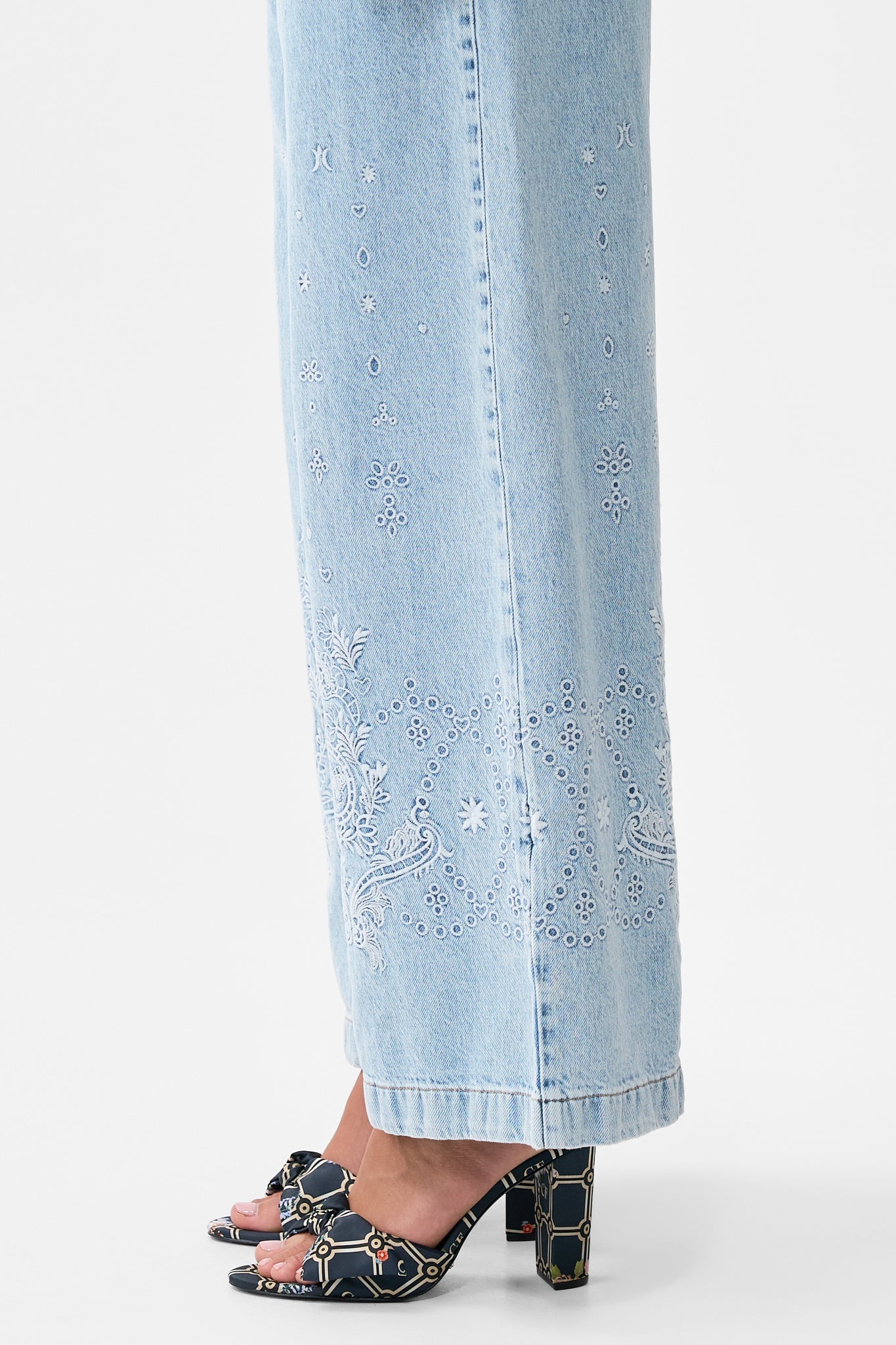 LUNA KITSCH STITCH HIGH RISE WIDE LEG JEAN - 8