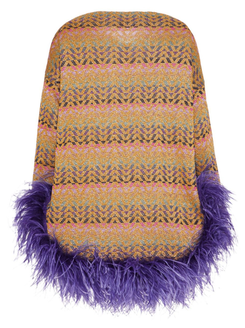 Valentino Optical Valentino feather-trim jumper outlook