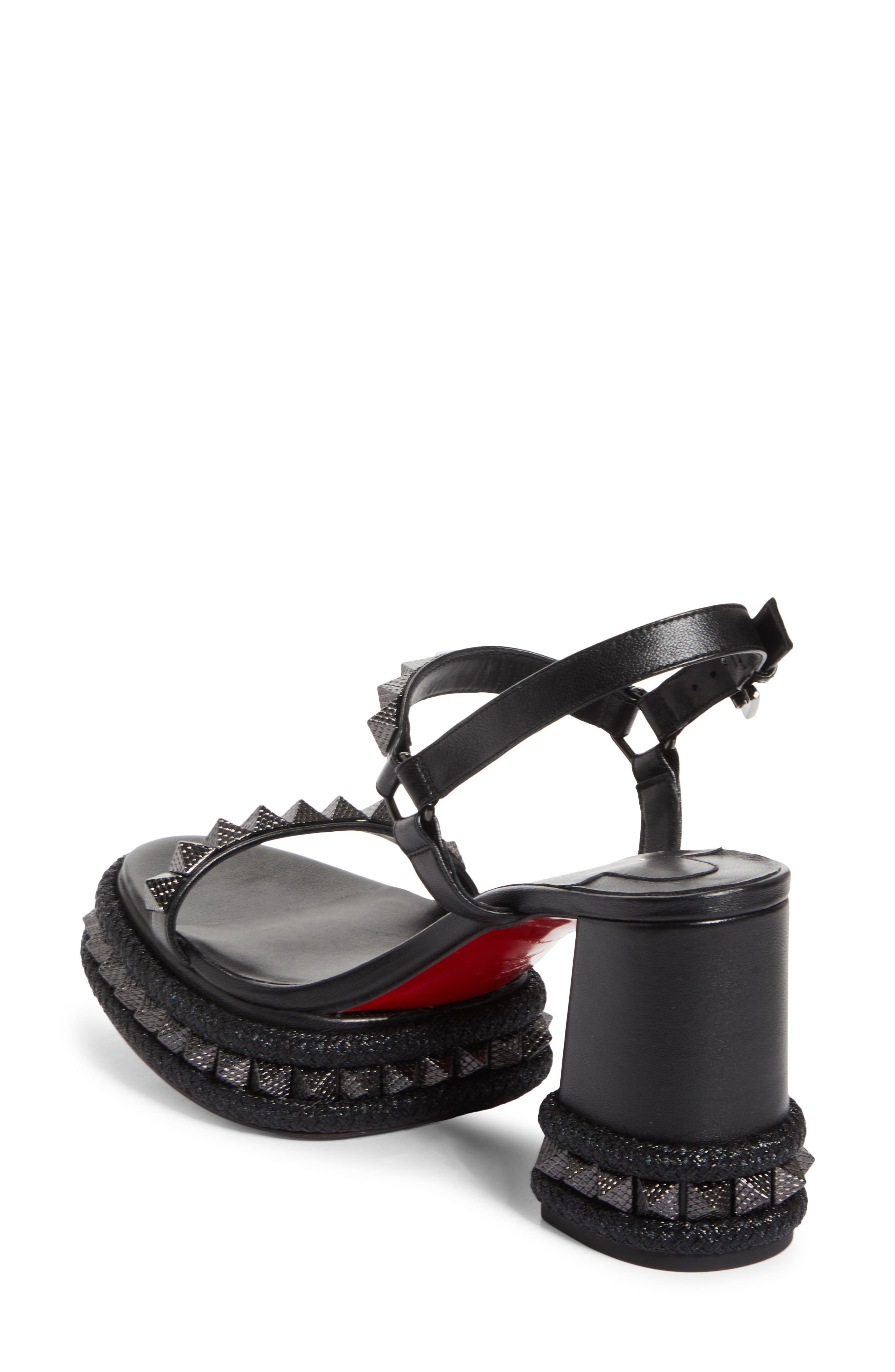 Christian Louboutin Superaclou Espadrille Sandal in Black/Lin Black at Nordstrom - 2