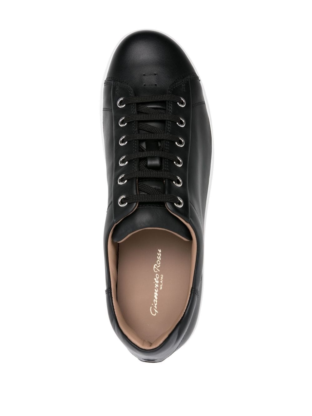 leather tonal sneakers - 4
