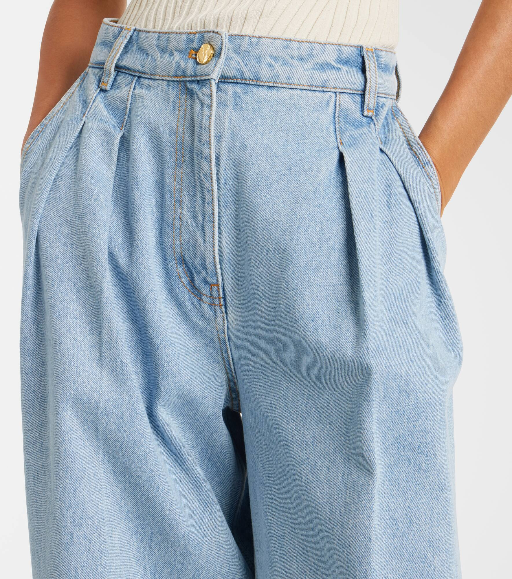 High-rise wide-leg jeans - 4