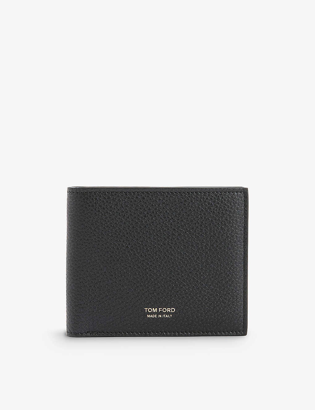 Brand-print bi-fold leather wallet - 1