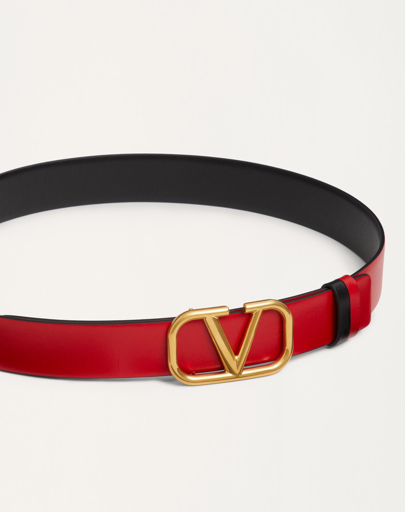 Valentino REVERSIBLE VLOGO SIGNATURE BELT IN GLOSSY CALFSKIN 30 MM outlook
