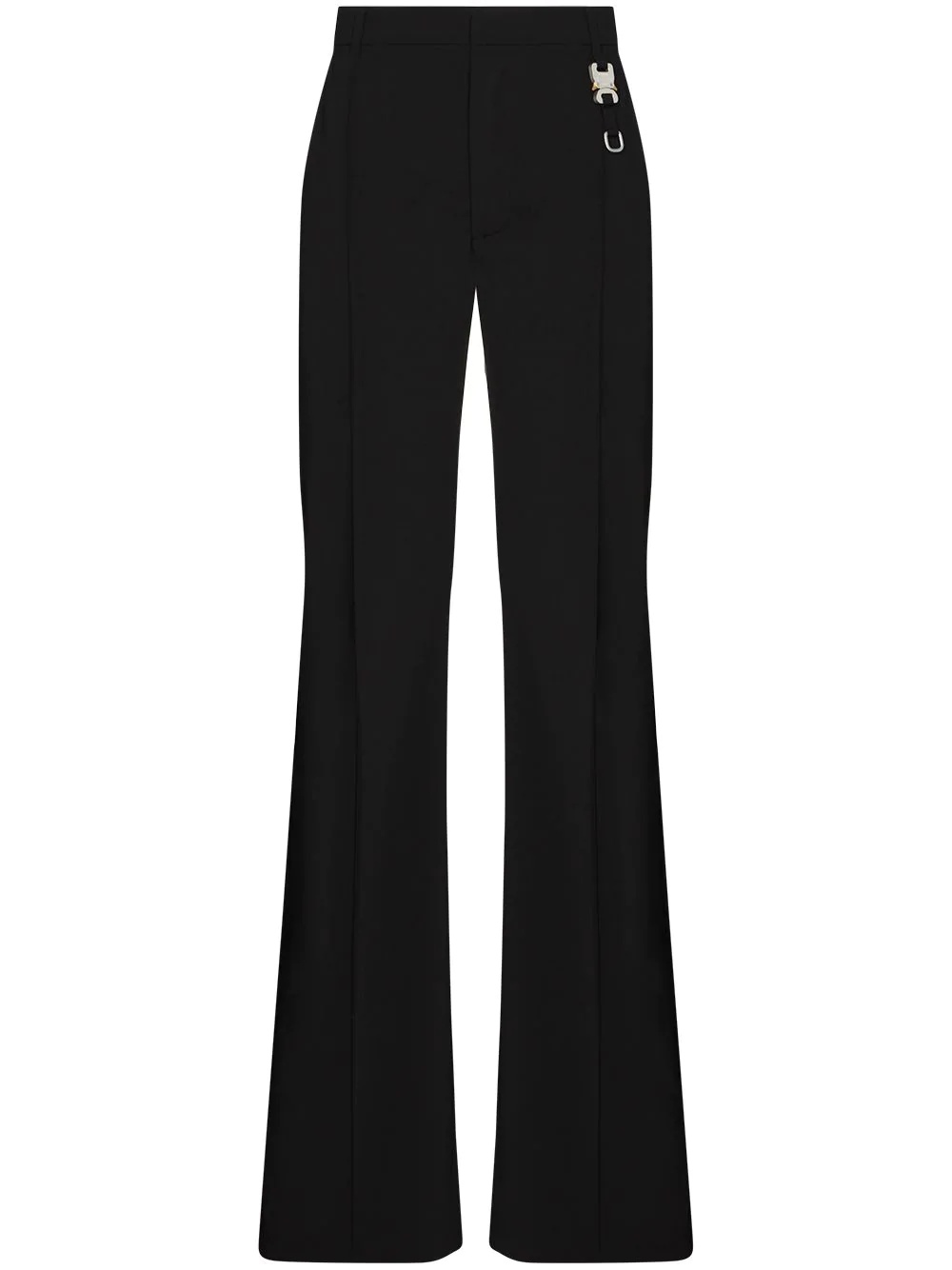 buckle detailed flared trousers - 1