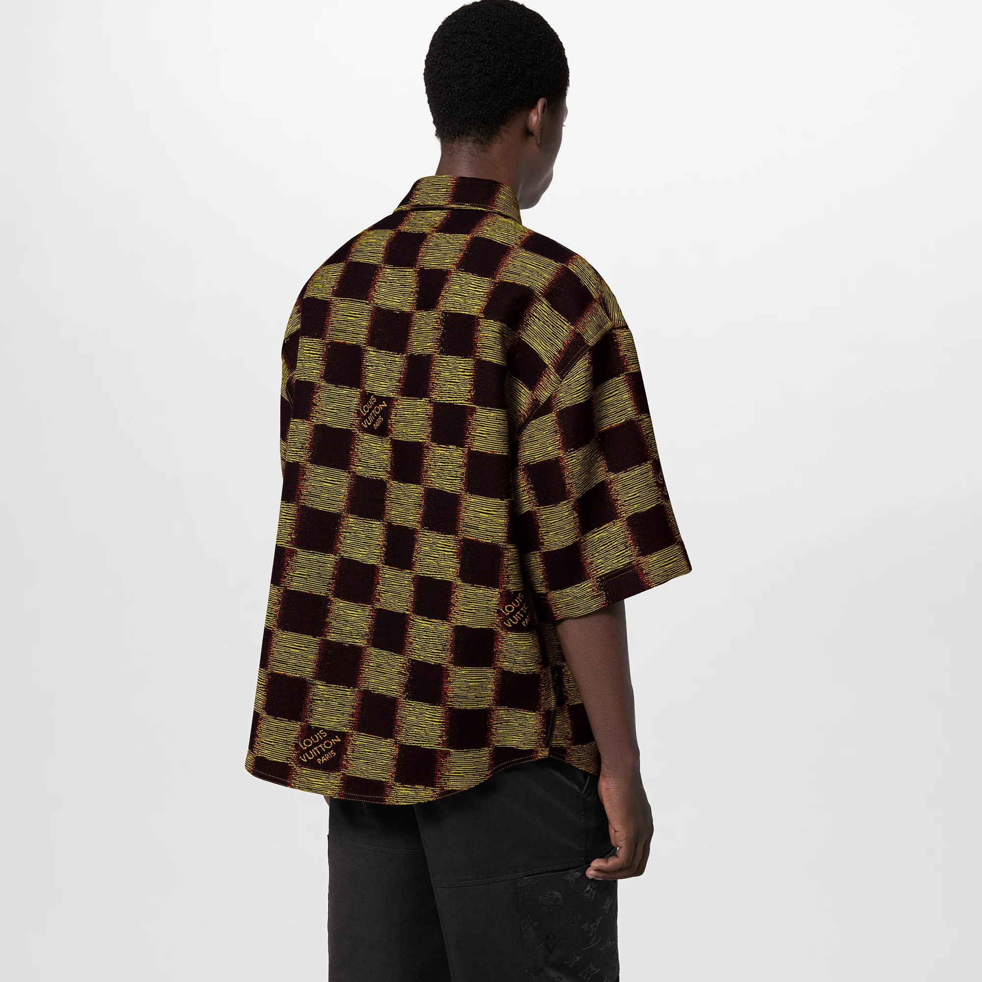 Short-Sleeved Damier Wool Shirt - 2