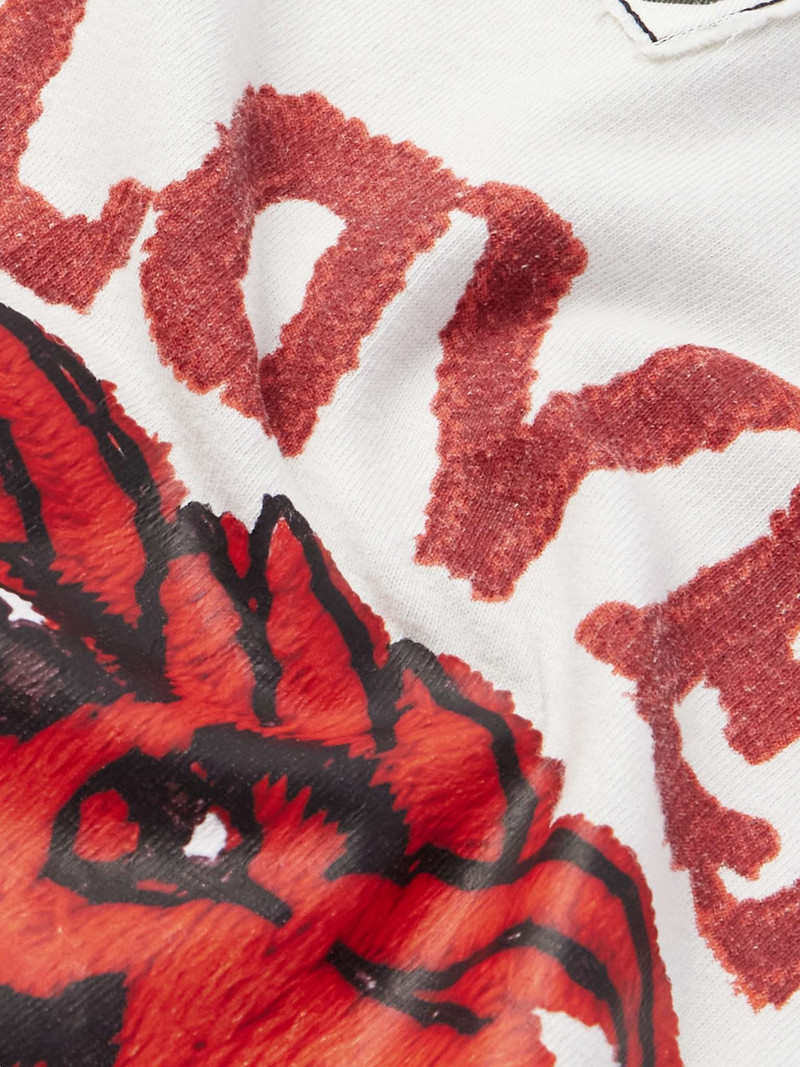 Slim-Fit Appliquéd Printed Cotton and Linen-Blend Jersey T-Shirt 5