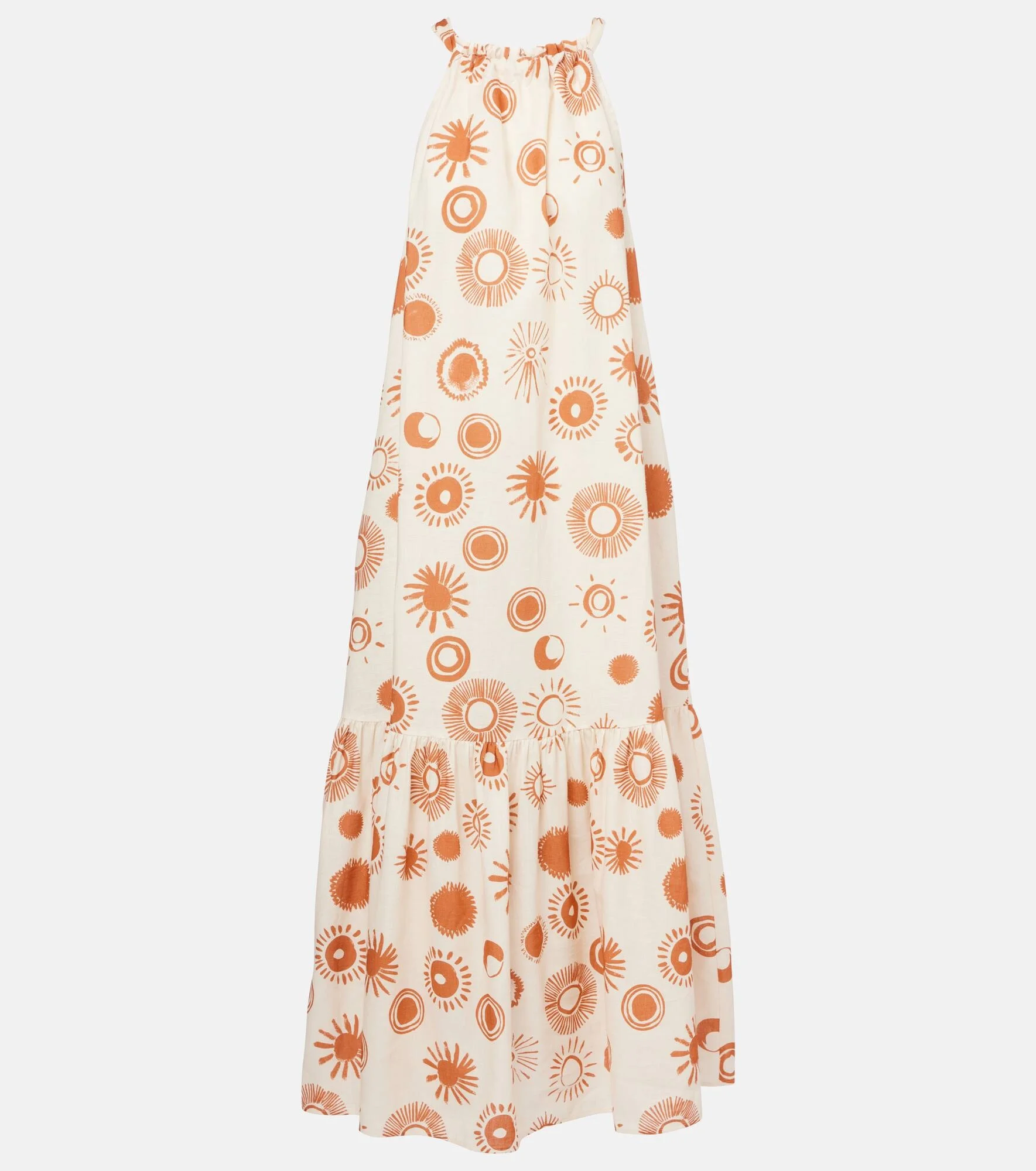 Ibiza printed linen and cotton maxi dress - 1