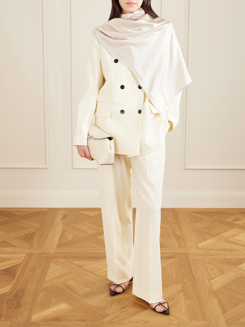 MARIA McMANUS Pleated Wool-blend Wide-leg Pants outlook