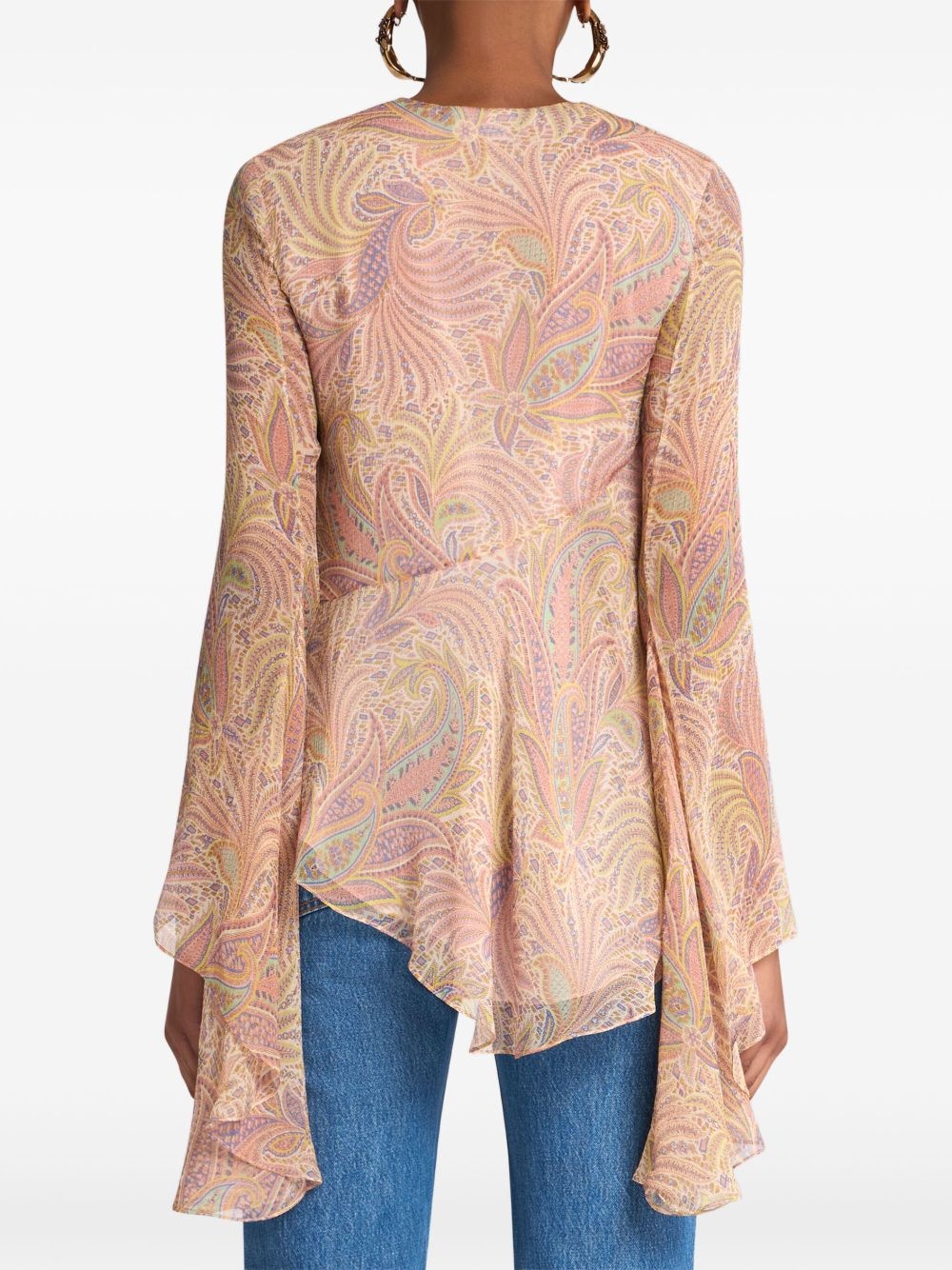 asymmetric silk top - 3
