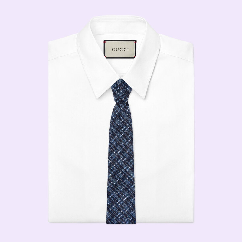 GUCCI Wool silk jacquard tie outlook