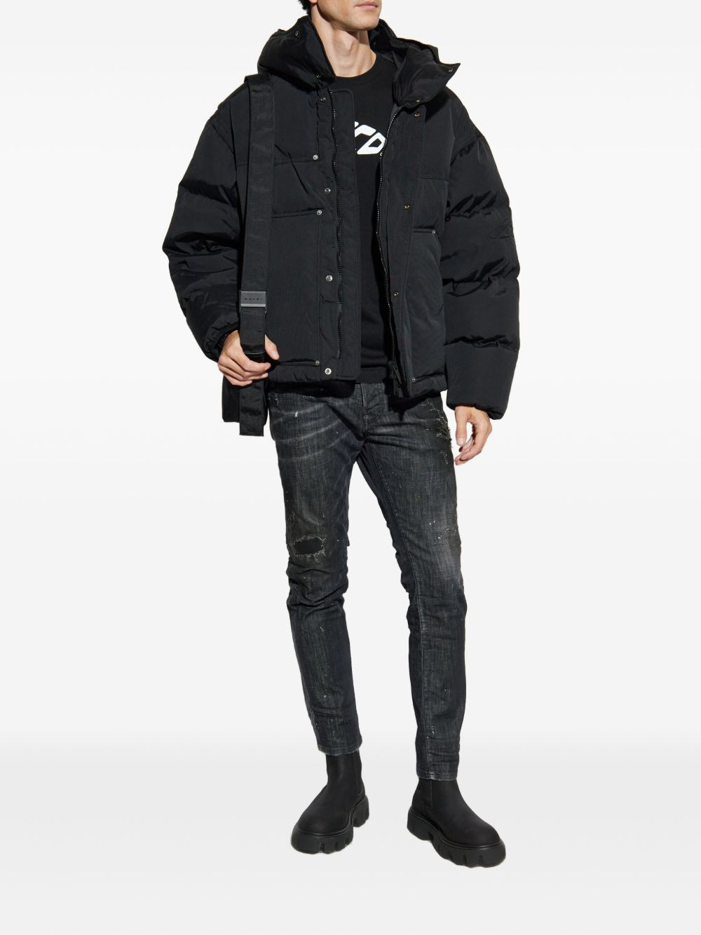 hooded puffer jacket - 2
