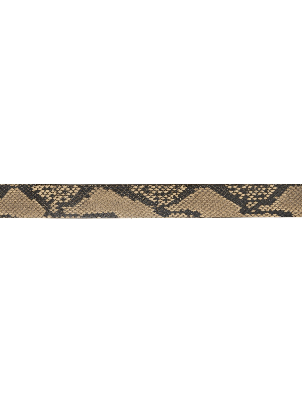 Beige & Black Leather Belt - 2