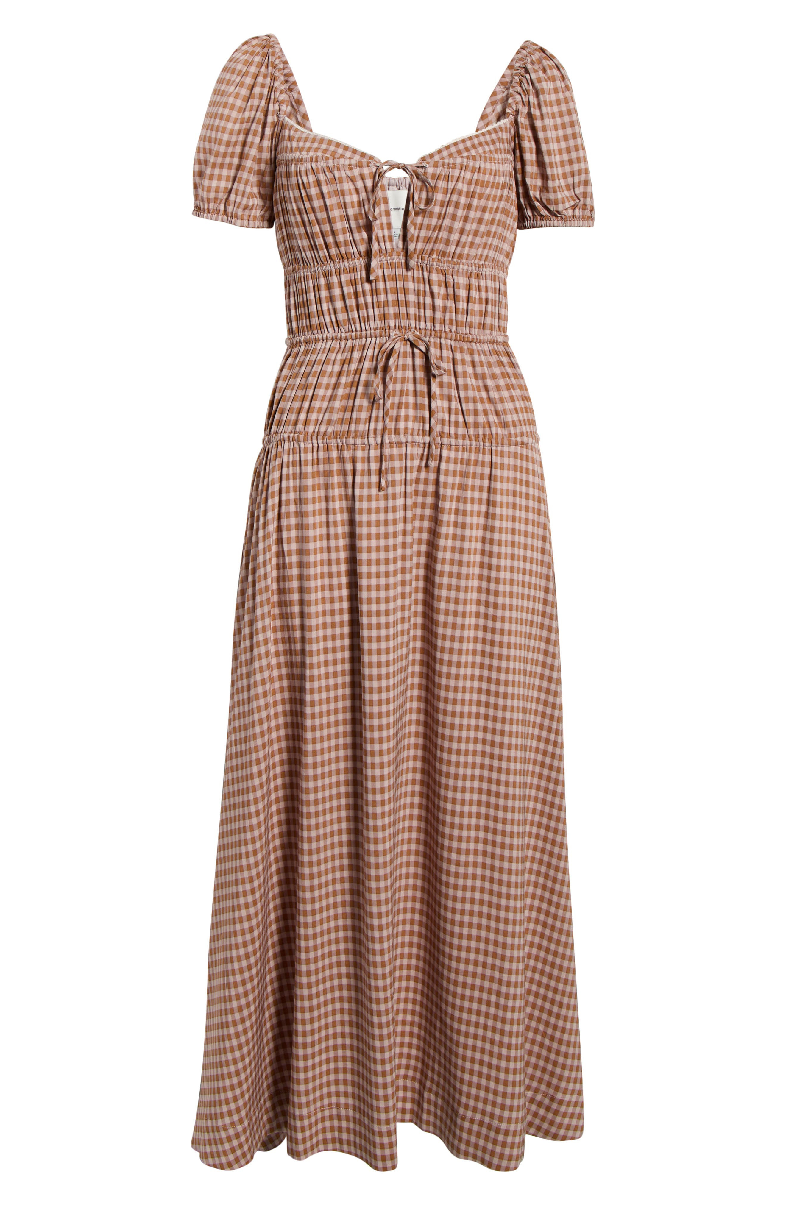 Reformation Rhett Cotton Blend Gingham in Audrie Check at Nordstrom - 5