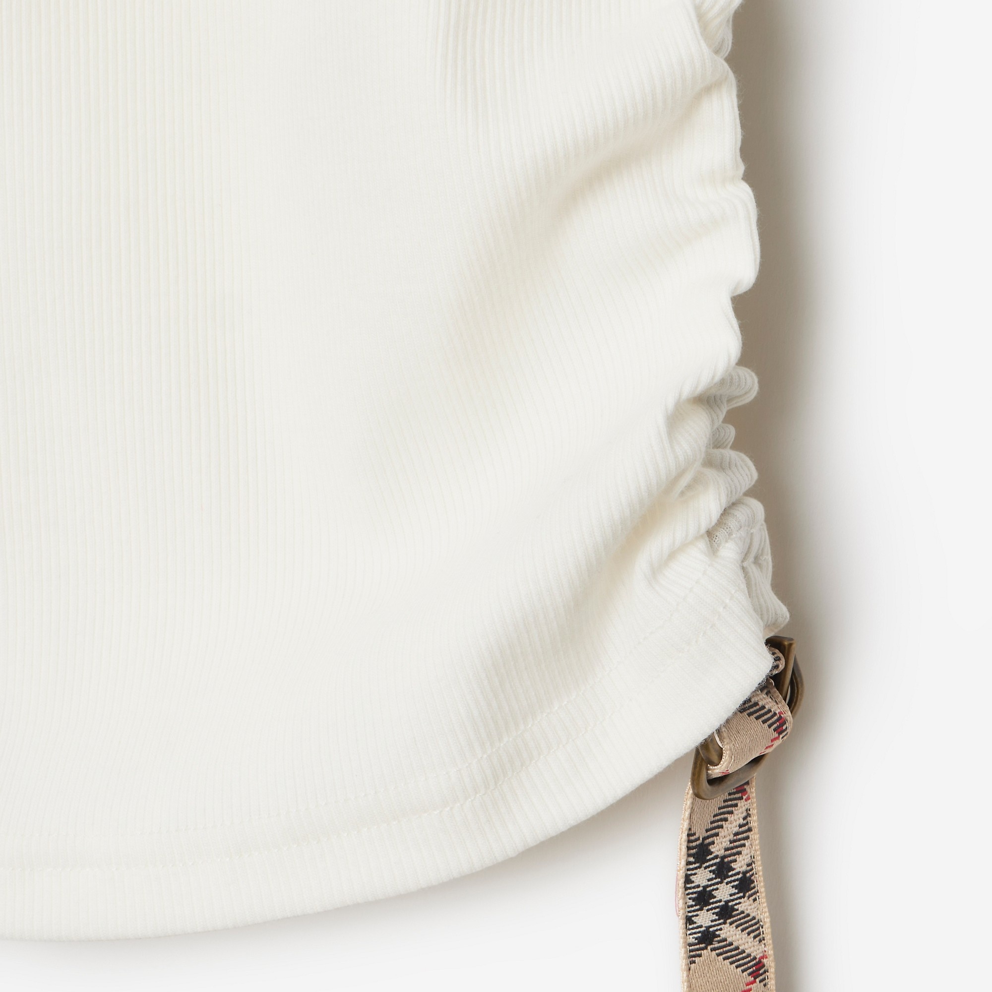 Check Trim Stretch Cotton Vest - 5