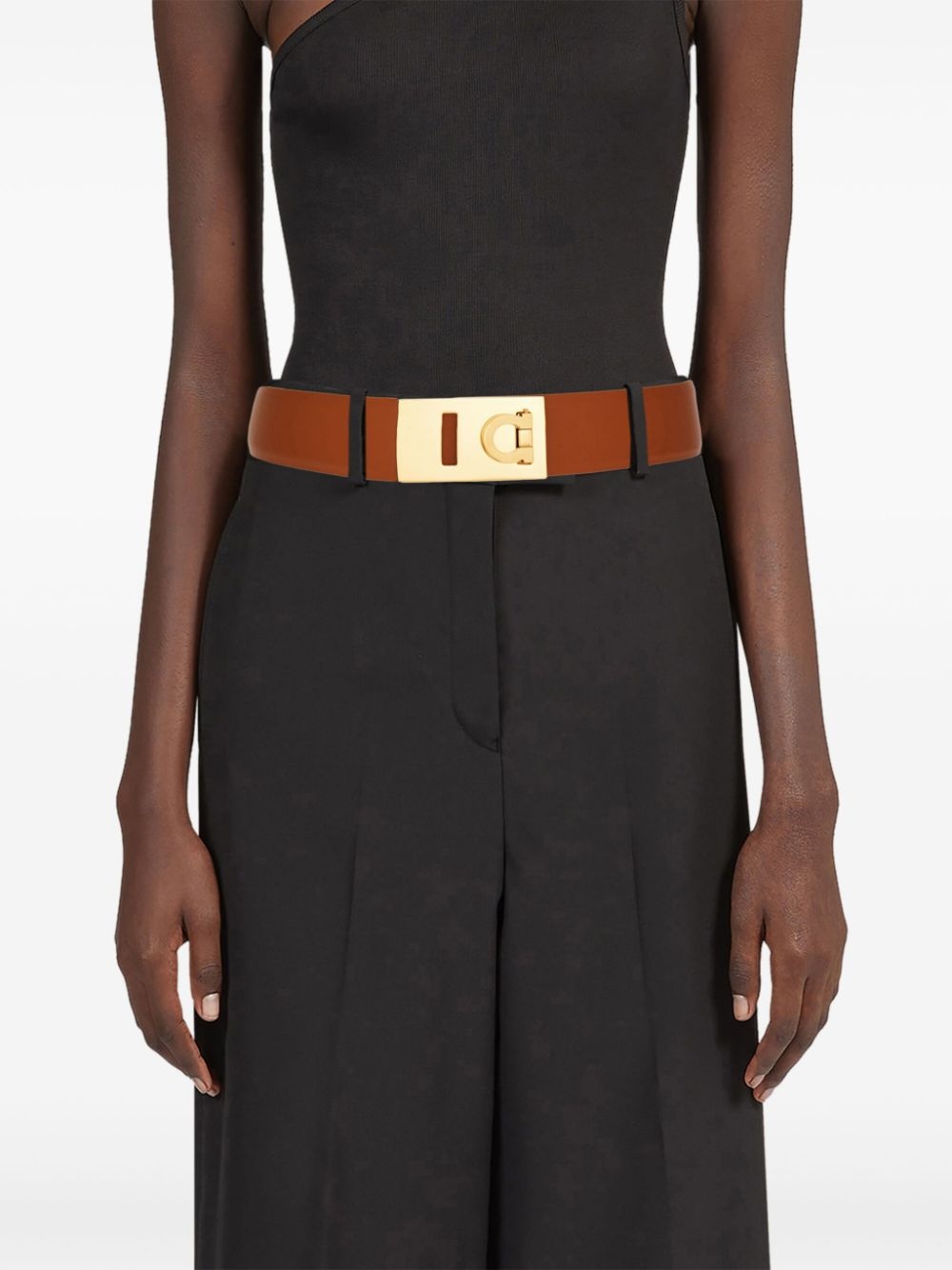 adjustable leather belt - 3