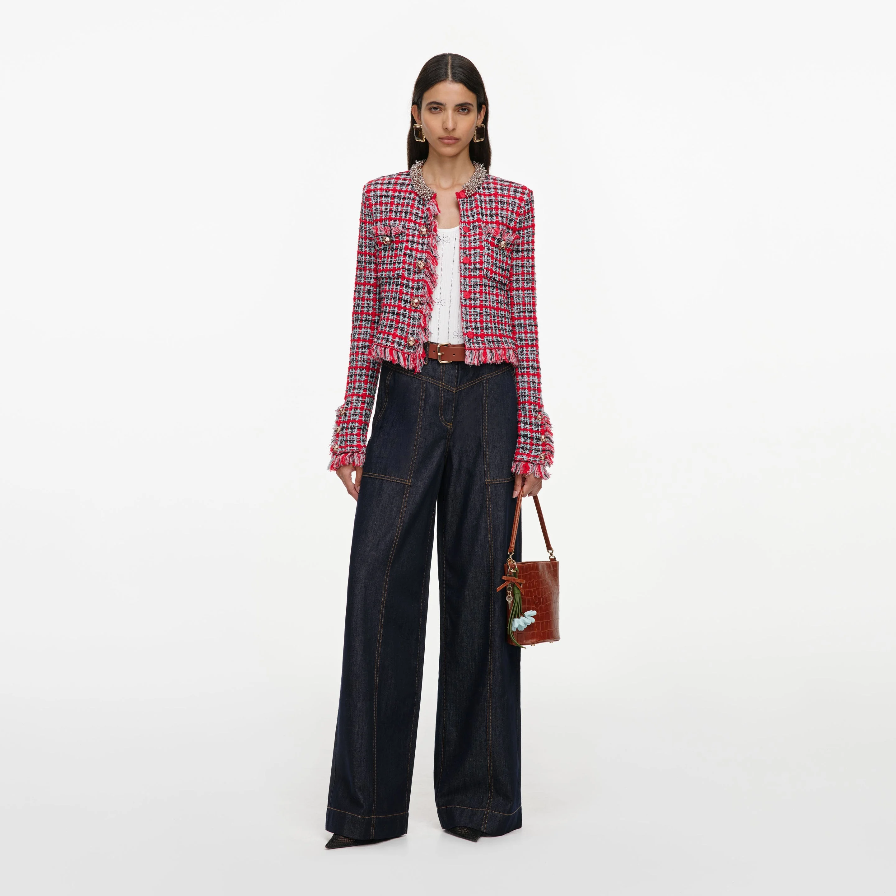 Indigo Denim Straight Leg Jeans - 1