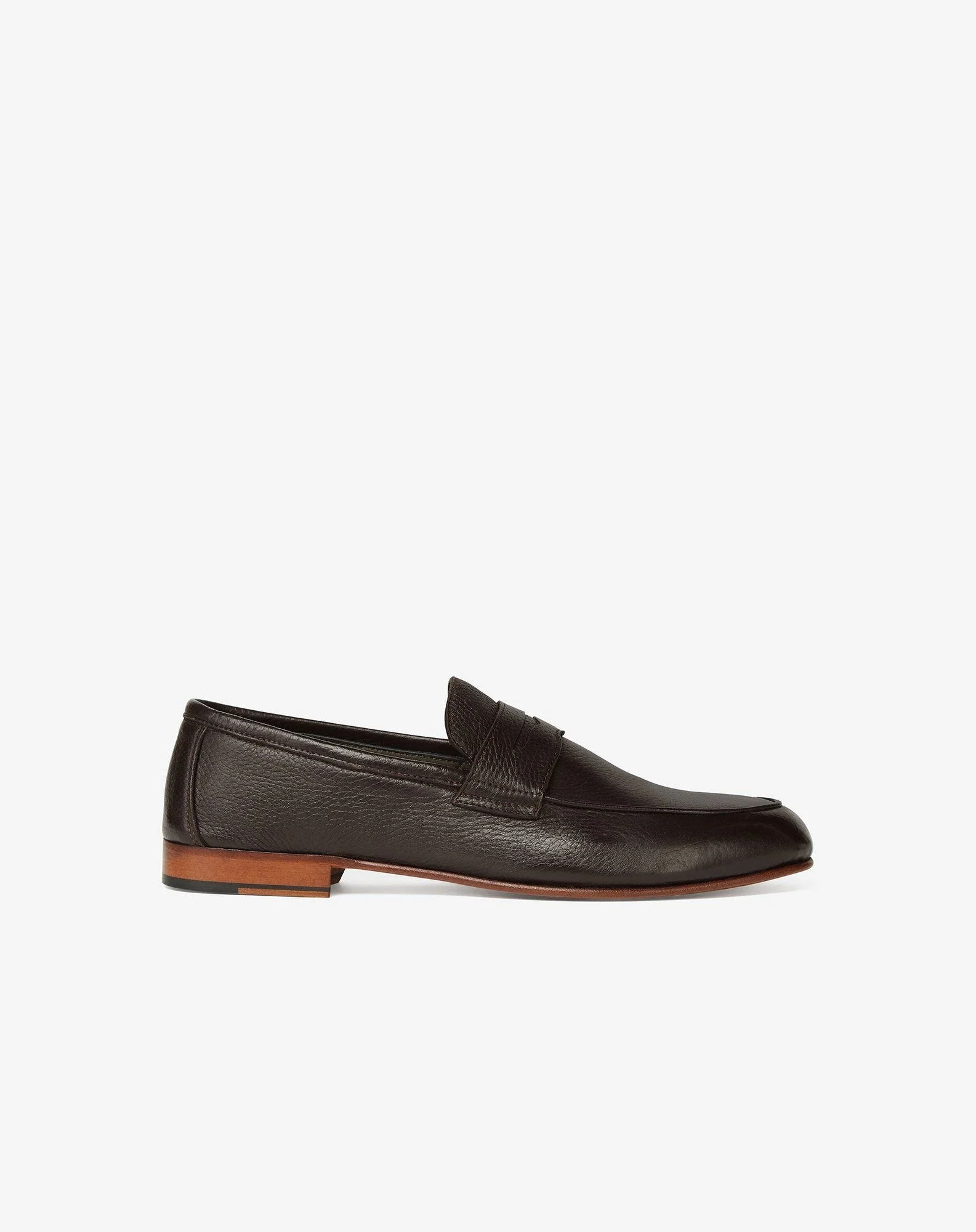 Brown deerskin loafers - 1
